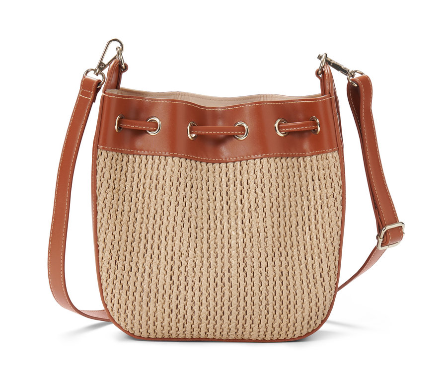 Büzgülü kahverengi çanta