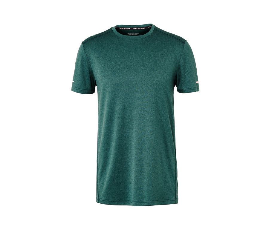 Kırçıllı koyu yeşil fonksiyonel tişörti