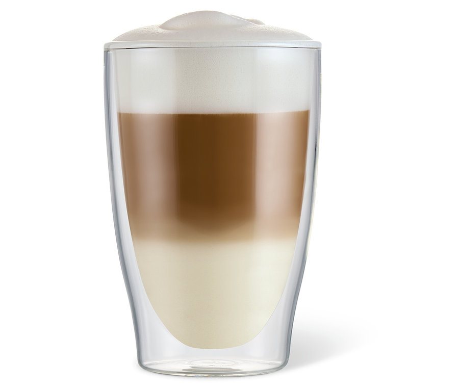 Çift cidarlı bardakta latte macchiato