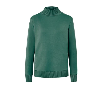 Yeşil, Yarım Balıkçı Yaka Sweatshirt