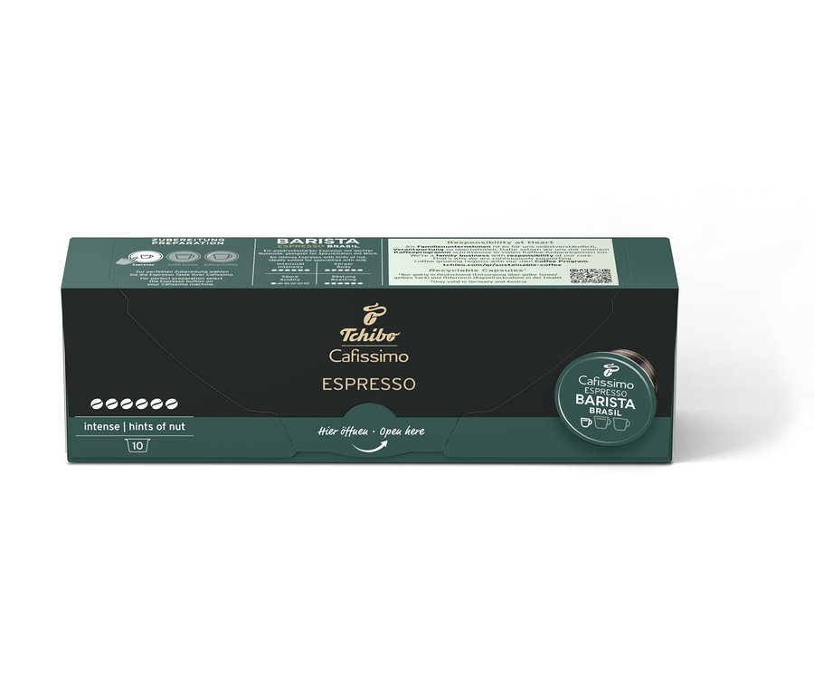 Cafissimo Barista Espresso Brasil kapsül paketi.