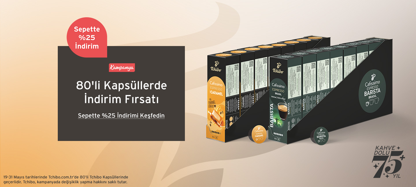 Kapsul Kahvelerde %25 İndirim