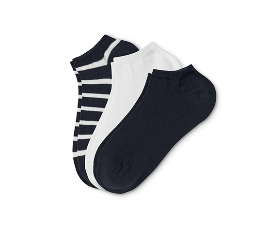 3 Çift Organik Pamuklu Sneaker Çorabı, Basic