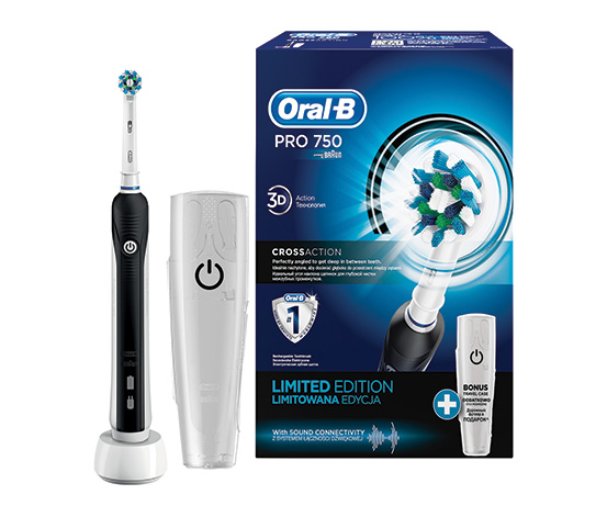 Oral-B Pro 750 Cross Action Siyah Şarj Edilebilir Diş Fırçası