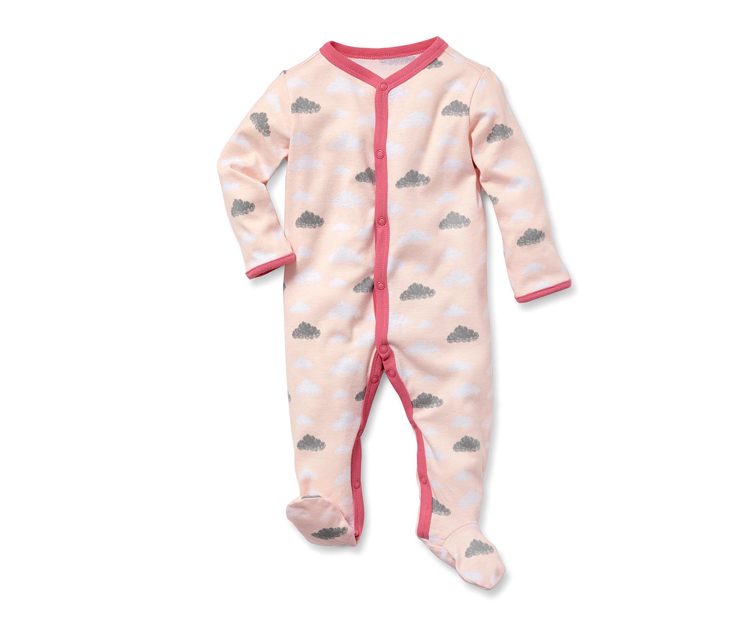 2 Adet Bebek Pijaması, pembe ve beyaz 328816