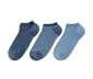 3 Çift Organik Pamuklu Sneaker Çorap, Mavi