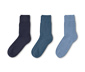 3 Çift Organik Pamuklu Çorap, Mavi 