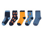 5 Çift Organik Pamuklu Çorap, Ayı ve Tilki Motifli
