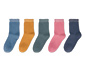 5 Çift Organik Pamuklu Çorap, Çok Renkli