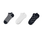 3 Çift Organik Pamuklu Sneaker Çorabı, Tasarımlı