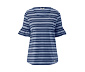 Denizci Mavisi Organik Pamuklu Volan Detaylı Jersey Tişört