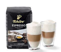 Espresso Sicilia Style Çekirdek Kahve & 2'li Latte Macchiato Bardağı Set