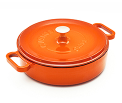 Silver  Yayvan Döküm Tencere, Turuncu , 24 Cm