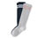 Gri Lacivert Organik Pamuklu Diz Altı Çorabı