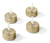 4 Adet LED Gerçek Bal Mumu Tealight, Altın Rengi
