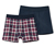 2 Adet Organik Pamuklu Slip Boxer, Kareli