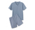 Pijama üstü mavi<br>Pijama altı mavi-açık mavi tamamı baskılı