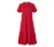 Organik Pamuklu Volanlı Jersey Elbise, Kırmızı