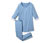 Kırçıllı Mavi Organik Pamuklu Pijama Takımı