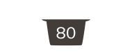 Kapselicon mit einer 80 als Inschrift